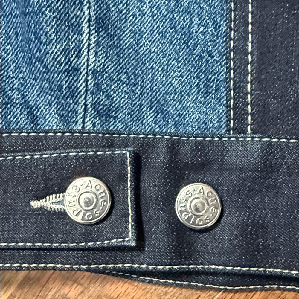 Acne Studios Bla Konst Patchwork Denim Jacket, Ge… - image 5